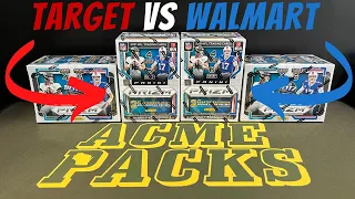 AWESOME PULLS! Target vs Walmart Prizm Football Blaster Box Battle