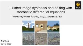 Lecture 20 - Guided Image Synthesis and Editing with Stochastic Differential Equations