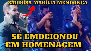 Gusttavo Lima se EMOCIONA ao fazer HOMENAGEM a Marília Mendonça no show em Teresina
