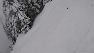 Sasquatch Mountain Skiing - Heaven and Angel black diamond run.