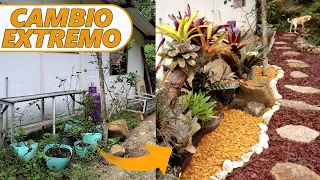 Transformando un espacio sucio y desordenado en un JARDÍN DE BROMELIAS