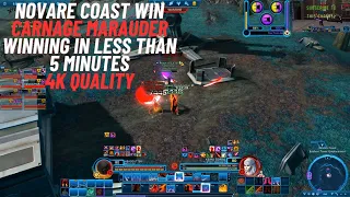 SWTOR PVP Novare Coast Win Carnage Marauder fastest match ever