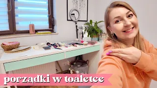 SPRZĄTAM I ORGANIZUJĘ SWOJĄ TOALETKĘ 💄 POZBYŁAM SIĘ DUŻEJ SZAFKI I KOSMETYKÓW 💄