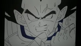 Vegeta Scouter IT'S OVER 9000!!!!!.ベジータスカウターを描画する方法.