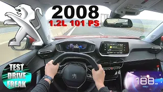 2020 Peugeot 2008 PureTech 100 1.2L 101 PS TOP SPEED AUTOBAHN DRIVE POV