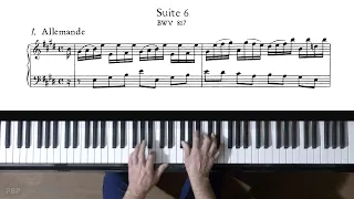 Bach French Suite No.6 "Allemande" P. Barton, FEURICH 218 piano
