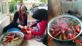 Salamura Yaprak Sarması~Odun Ateşinde En Lezzetli Köy Yemekleri VİLLAGERİA LİFE❤️