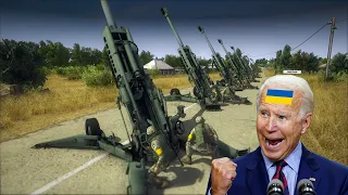 300 Ukrainian M777 howitzer destroys Military vehicle convoy in Izyum | MOWAS2 BATTLE