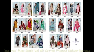 Deeptex Vol 60 Pure Cotton Printed Suit Wholesaler|| Deeptex Miss India Vol 59 Dress Materials