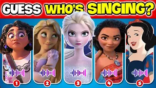 Guess Who's SINGING? Guess The Disney Character By SONG | Elsa, Rapunzel, Moana, Mirabel, Snow White