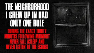 "My Neighborhood Had Only One Rule, Never Fall Asleep And Never Listen To The Echoes" Creepypasta