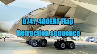 B747-400ERF Flap retraction