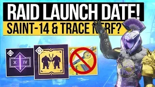 Destiny 2 News | RAID LAUNCH DATE! - Prometheus Lens Nerf? Saint-14 Shotgun Secret & Quest Emblems!