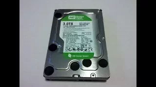 Repair of hard disk Western Digital WD 3000Gb Green series after power drop. Does not untwist