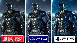 Batman Arkham Trilogy PS4 vs PS5 vs Nintendo Switch Graphics Comparison