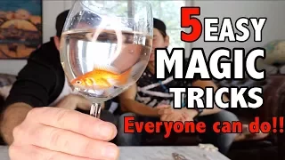 TOP 5 EASY MAGIC TRICK TUTORIAL! -Julien Magic