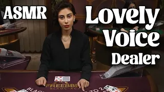 Unintentional ASMR | This Blackjack Dealer With a LOVELY Voice ♦