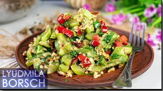 Готовлю уже 3 раз подряд!!! Классная, Очень Вкусная ЗАКУСКА – САЛАТ из КАБАЧКОВ!