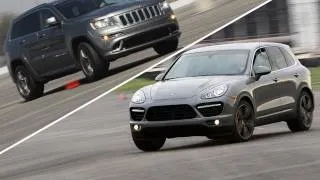 2012 Jeep Grand Cherokee SRT8 vs 2011 Porsche Cayenne Turbo | Track Tested | Edmunds.com