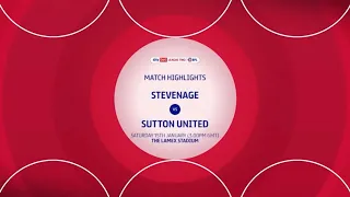 HIGHLIGHTS Stevenage vs Sutton United 15/01/22 EFL2