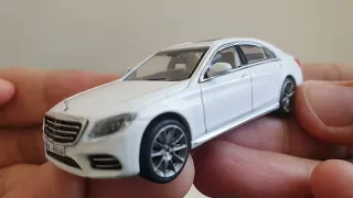 Master Mercedes-Benz S450 W222 | Diecast 1/64, White, Mercy S Class, Unlicensed, Unboxing, Review