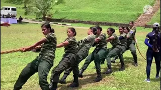 Army Ladies Tug Of War Sri Lanka Army  women's ( Rope pulling) ලංකාවේ Army එකේ කෙල්ලන්ගේ ශක්තිය|