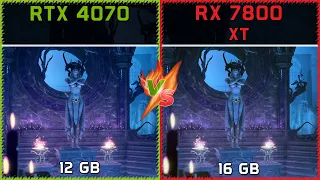 RTX 4070 vs RX 7800 XT - FHD, QHD, UHD 4K