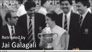 1983 World cup winners: Indira Gandhi celebrates with Kapil Dev and co.