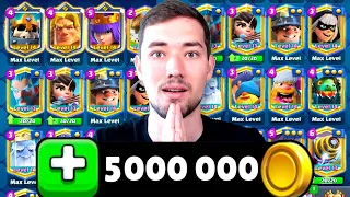 5.000.000 GOLD AUSGEBEN! 🤑 MAXED CLASH ROYALE ACCOUNT?!