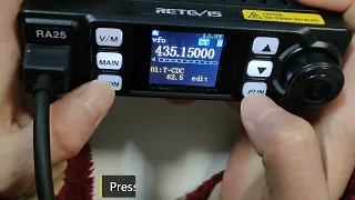 How to turn off or change RX and TX CTCSSDCS for Retevis RA25 GMRS Mobile Radio