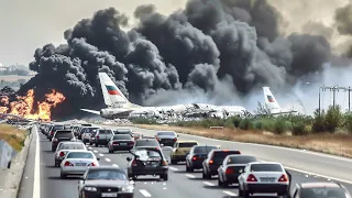 HUGE AIRPLANE CRASH IN RUSSIA: Ukrainian F-16 Shoot Down Big Russian Bomber Over Moscow