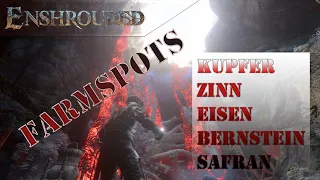 Enshrouded - Kupfer / Zinn /  Eisen / Bernstein und Safran Farmen