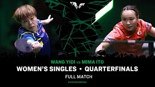 FULL MATCH | WANG Yidi vs Mima ITO | WS QF | #SaudiSmash 2024