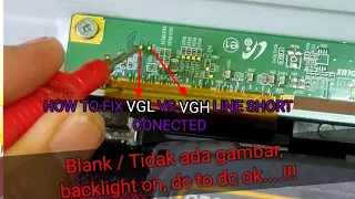 LED TV REPAIR short Vgh Vgl in Panel glas |Blank Damage #Sharp lcd 39/40