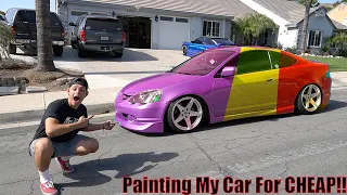 PAINTING MY CAR FOR LESS THEN $1000 DOLLARS!!! (BUDGET BUILD EP9)