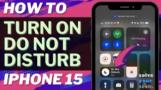 How to Turn On Do Not Disturb on iPhone 15