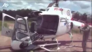 Helicopter shakes itself apart during landing