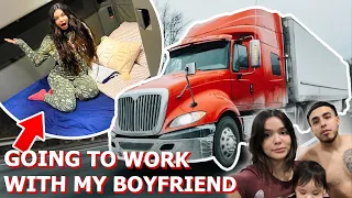 OVER NIGHT TRUCK DRIVING WITH MY BOYFRIEND FOR HIS JOB!! 🚛