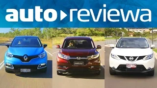 2016, 2017 Compact SUVs Comparison - Renault Captur, Nissan Qashqai, Honda HR-V - Australia