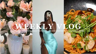 WEEKLY VLOG | Uche Natori Base Routine, Birthday Dinner, Bachelorette Party, GRWM & more!