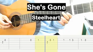 She's Gone Guitar Tutorial (Steelheart) Melody Guitar Tab Guitar Lessons for Beginners