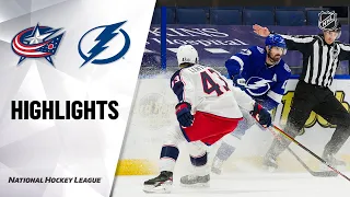 Blue Jackets @ Lightning 4/1/21 | NHL Highlights