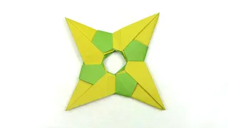 How to Make 4 Pointed Paper Ninja Star - Easy Origami Ninja Star
