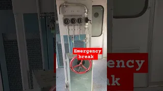 Emergency brake in LHB train #railway #emergency #hardwork #simple