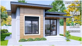 Beautiful Tiny House | House Plan 6.5m x 7.5m (cozy and Elegant)