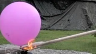 hydrogen and oxygen (HHO) ballon explosion in slow motion