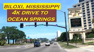 Biloxi, Mississippi Strip | 4k Drive Tour | Dashcam | Ocean Springs