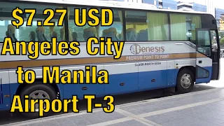 $7.27 USD (380 Pesos) Bus from SM Clark Angeles City to Manila Airport NAIA Terminal 3
