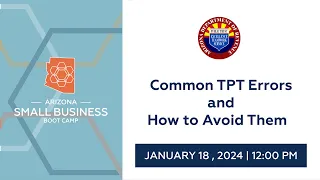 Small Business Boot Camp Workshop - Common TPT Errors and How to Avoid Them