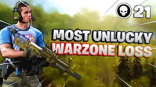 21 KILL WARZONE SOLO! The Most UNLUCKY Loss | Modern Warfare Warzone